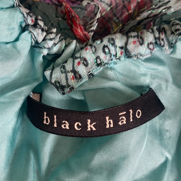 Black Halo Silk Halter Dress Size Small - Picture 7 of 8